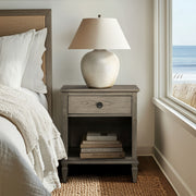Victoria - One-Drawer Nightstand With Shelf - Reclaimed Gray