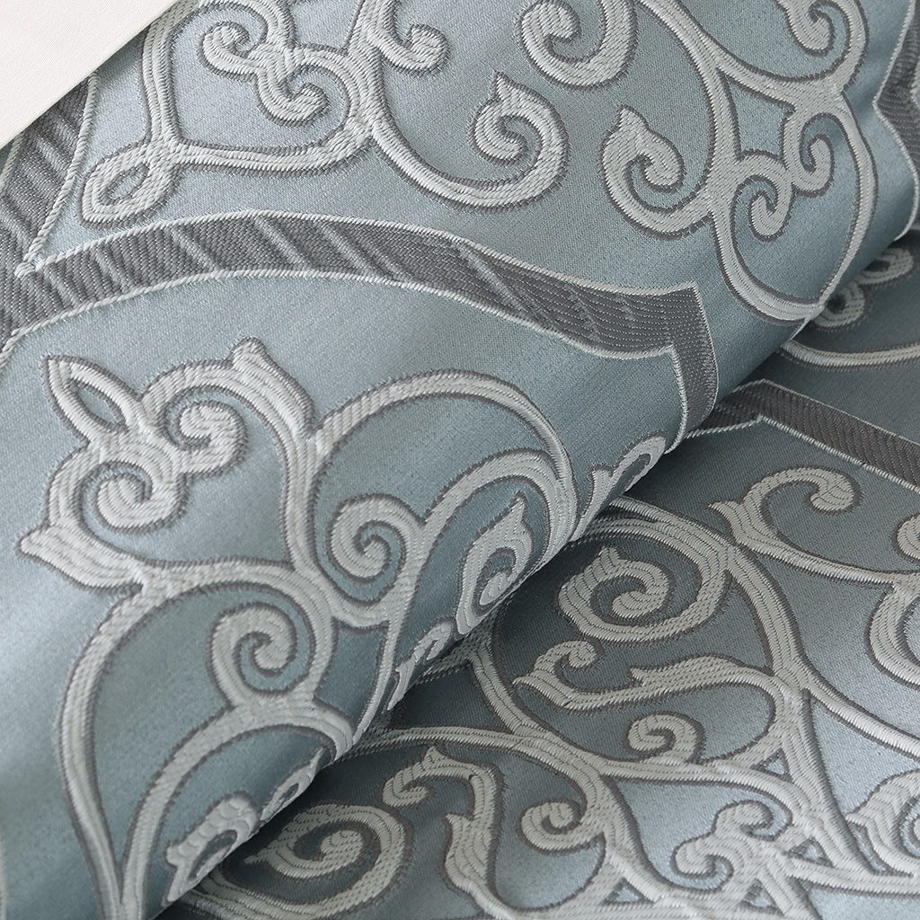 Lavine - California King 12 Piece Complete Bed Set - Blue