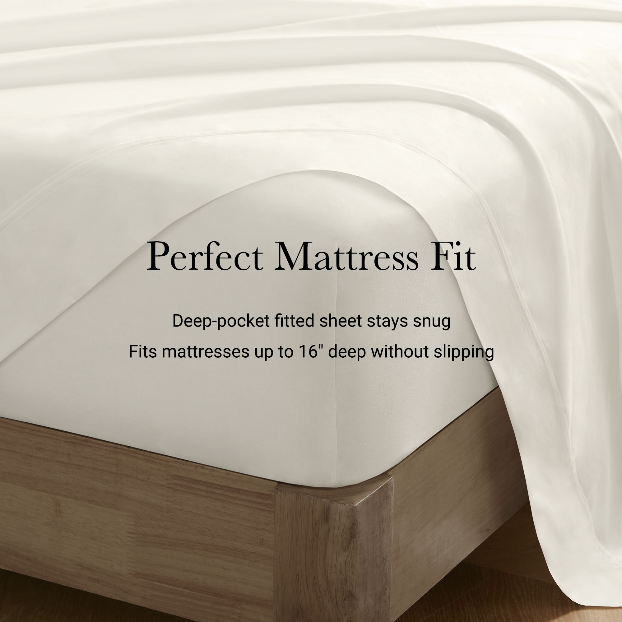 Split King Sateen Sheet Set - Off-White