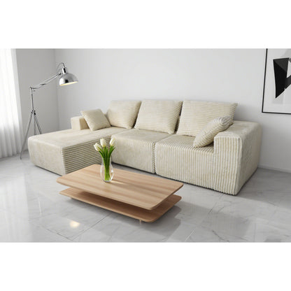 Corner Combination Sofa Sectional Couch With Soft Fabric