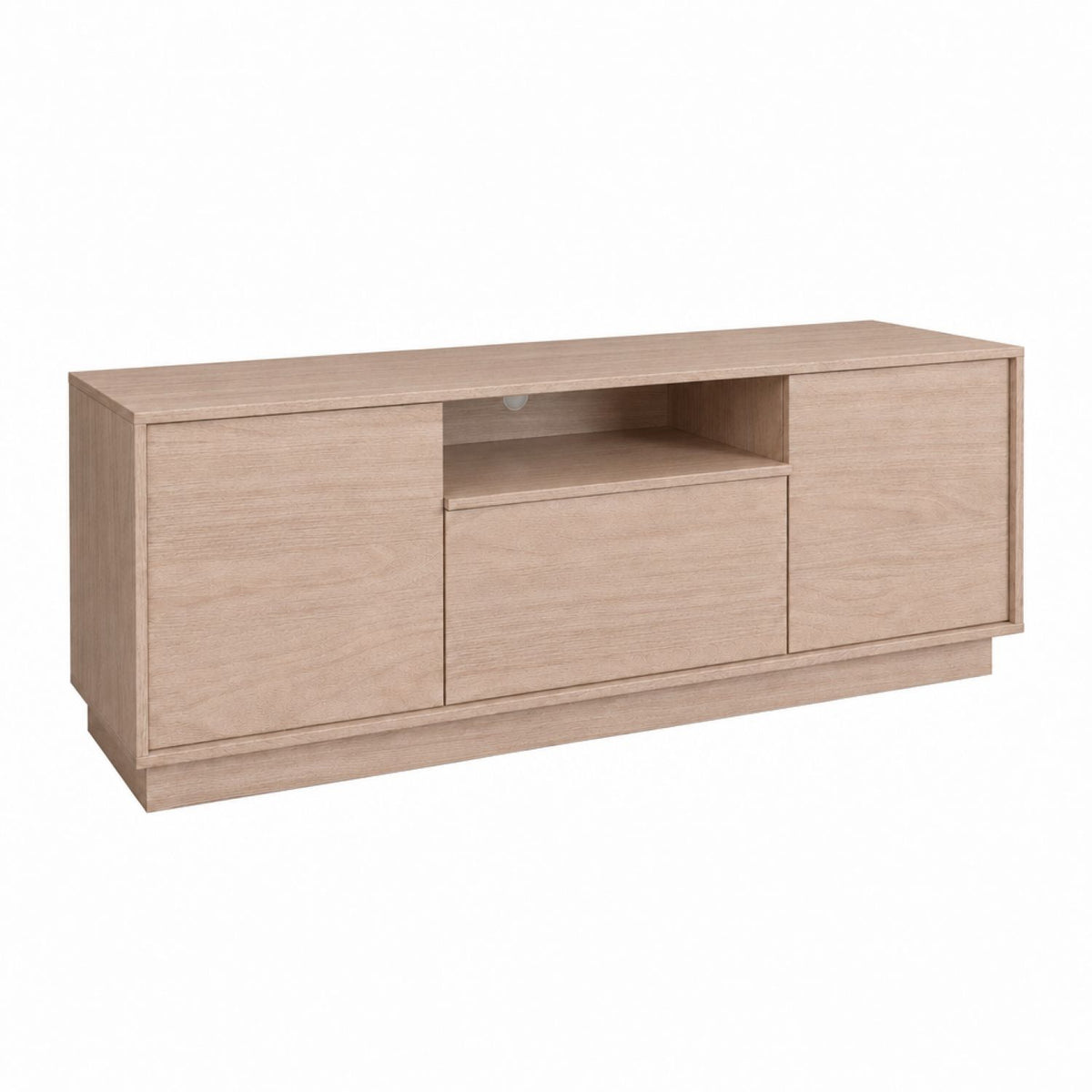 TV Stand For TVs Up To 65" & 2 Doors, 1 Drawer And 1 Open Shelf - Walnut
