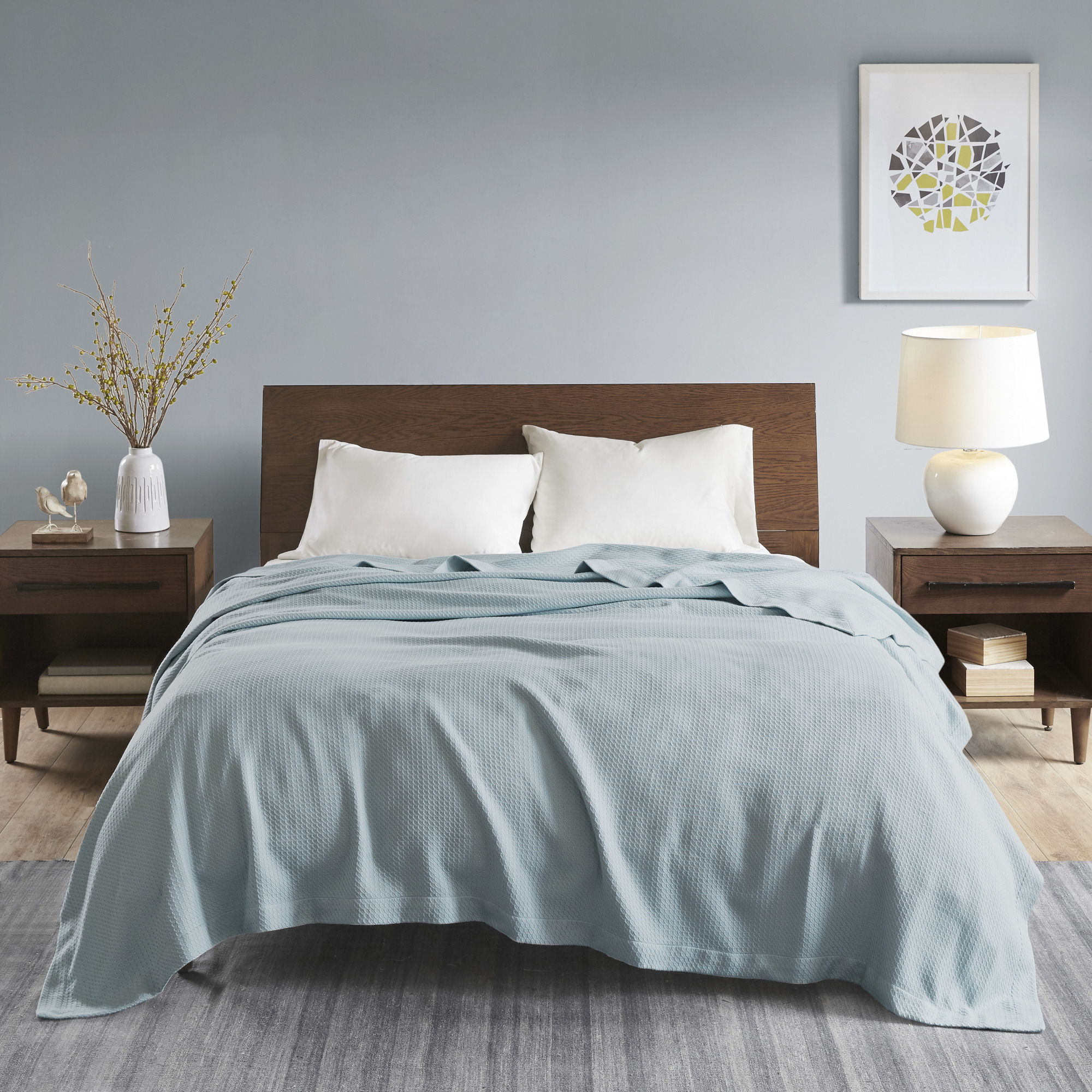 Egyptian Cotton - Twin Blanket - Light Blue