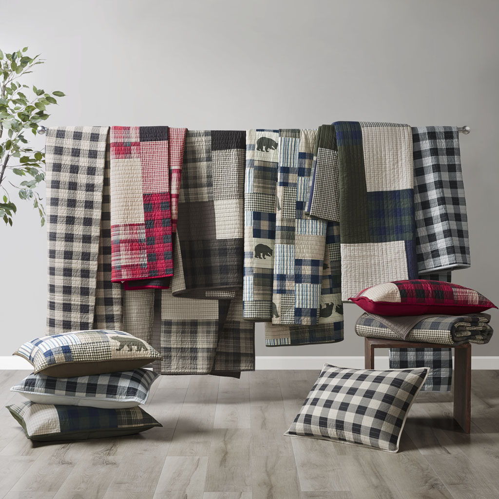 Sunset - King Oversized Coverlet Mini Set - Red