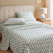 Cozy Cotton Flannel - California King Printed Sheet Set - Ikat Tree