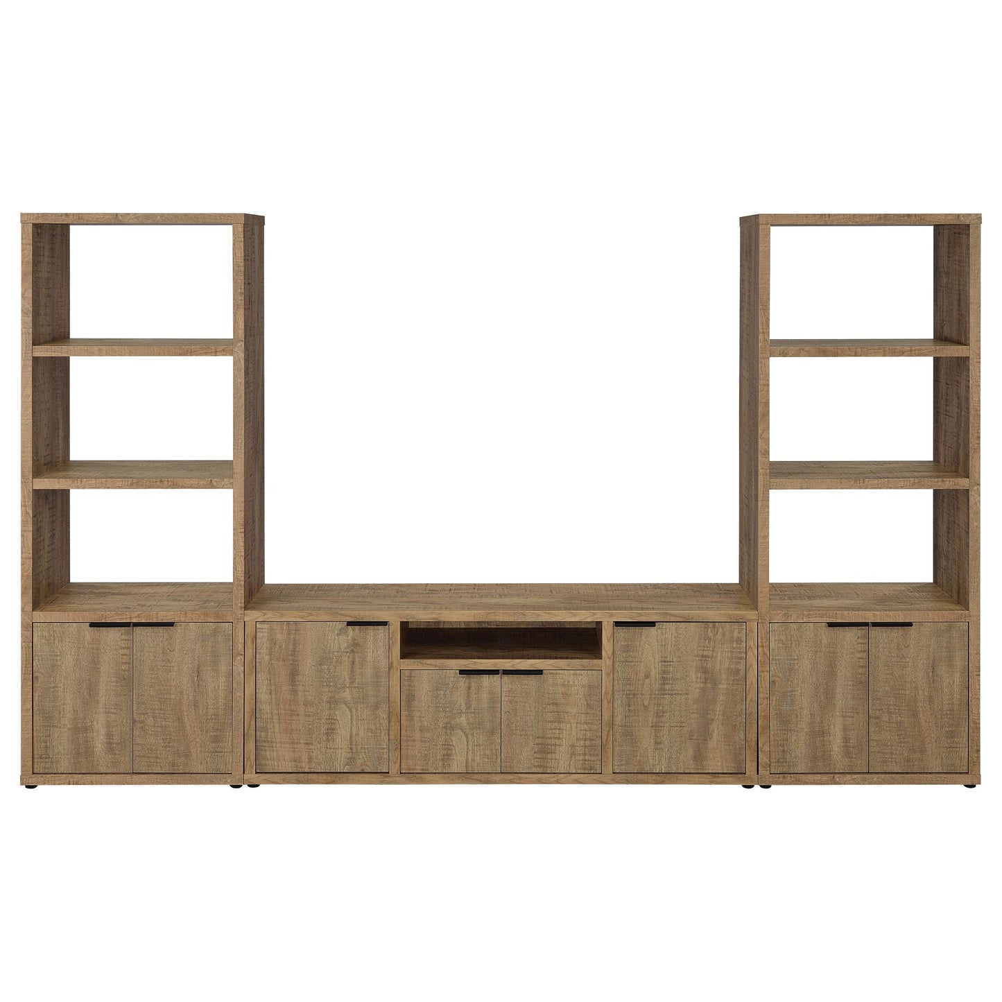 Noriega - 3 Piece TV Entertainment Center, Open & Concealed Storage - Wood