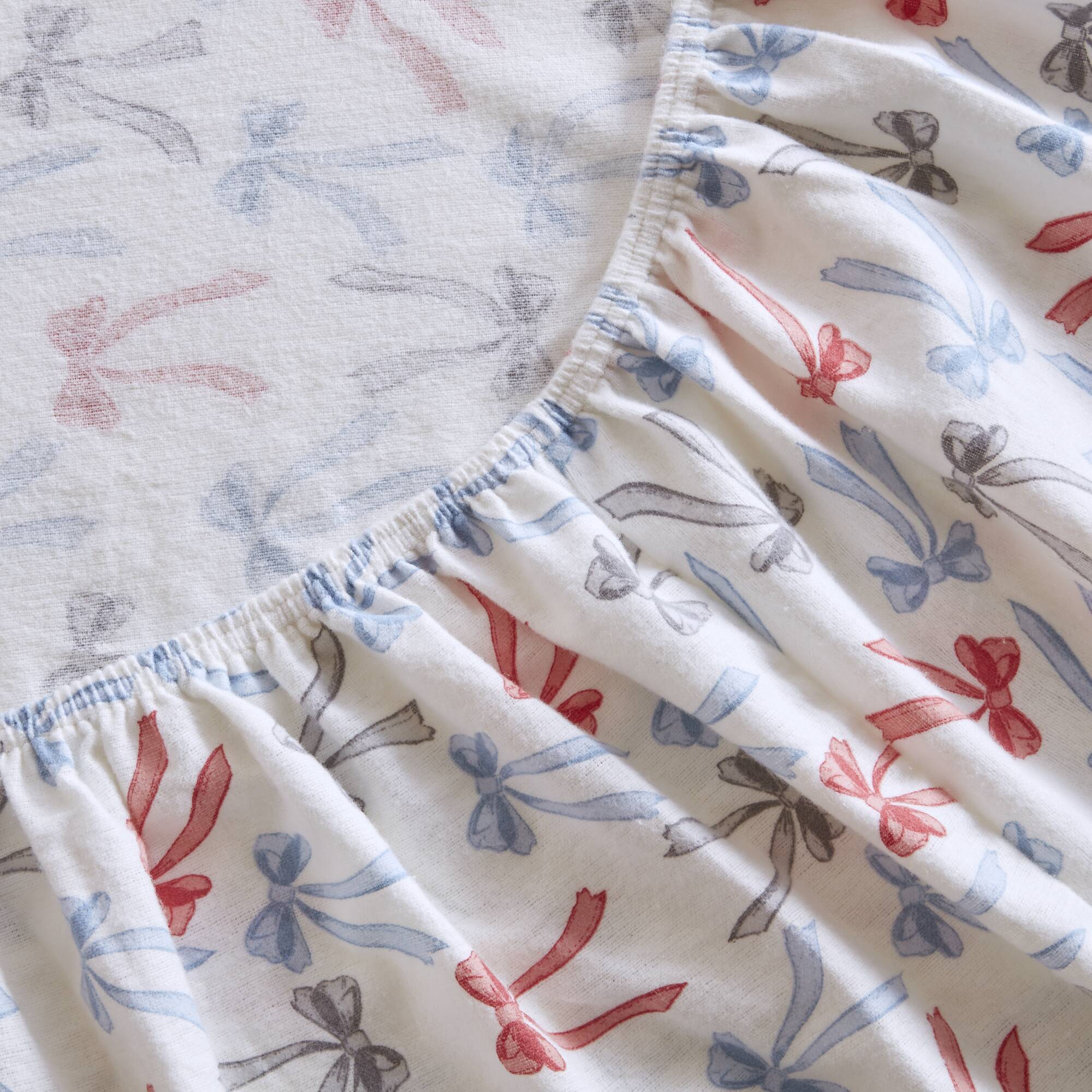 Cozy Soft - Twin 100% Flannel Pigment Printed Sheet Set - Happy Bows