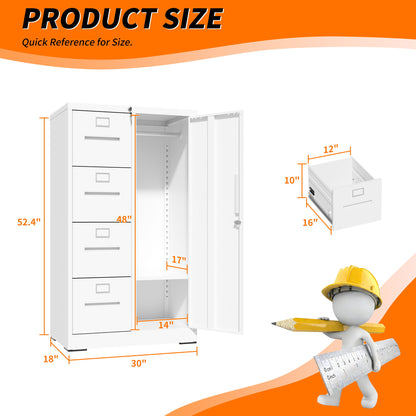 Storage Vertical Filing Cabinet With Lock
