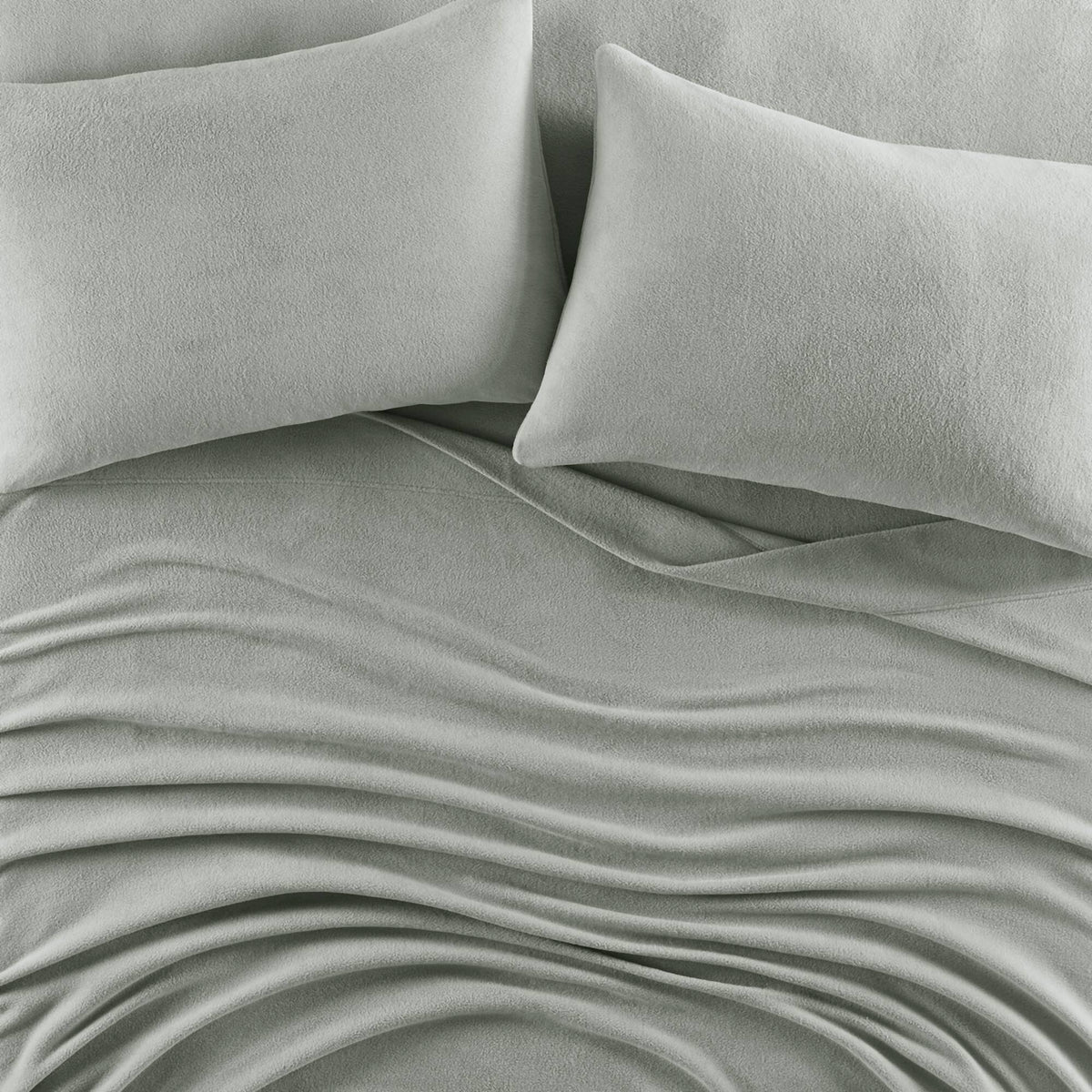Micro Fleece - King Sheet Set - Gray