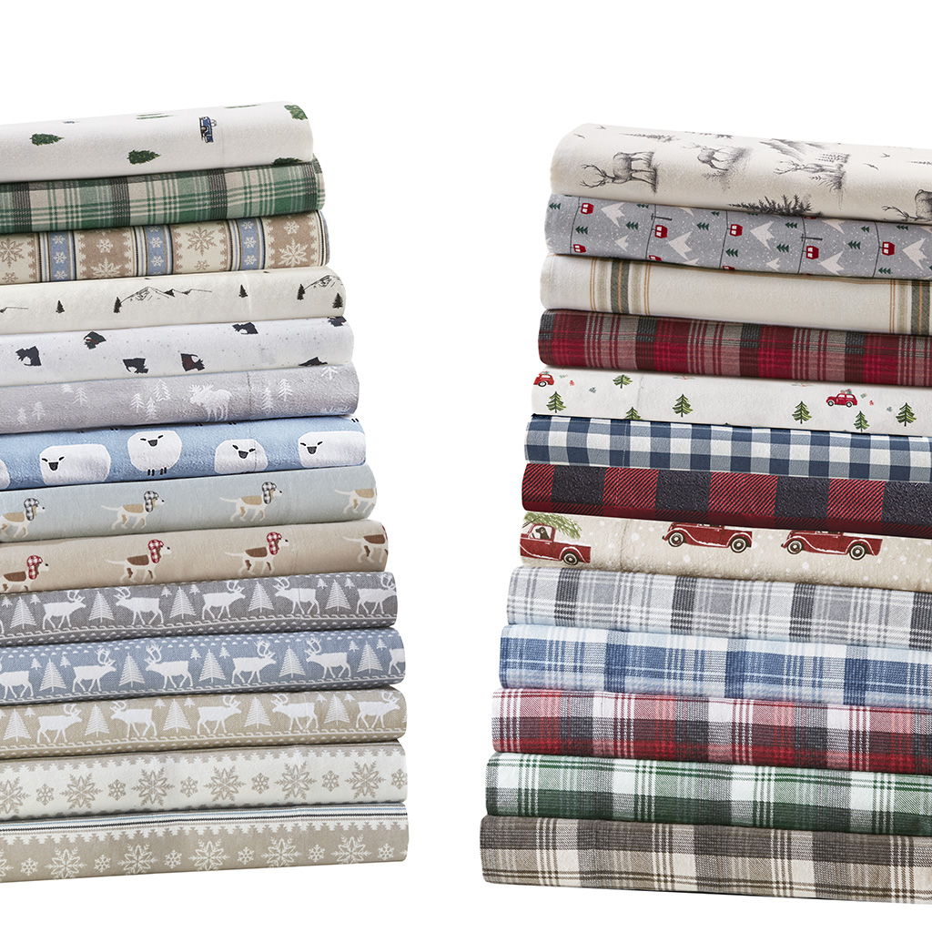 Flannel - King Sheet Set - Red Plaid
