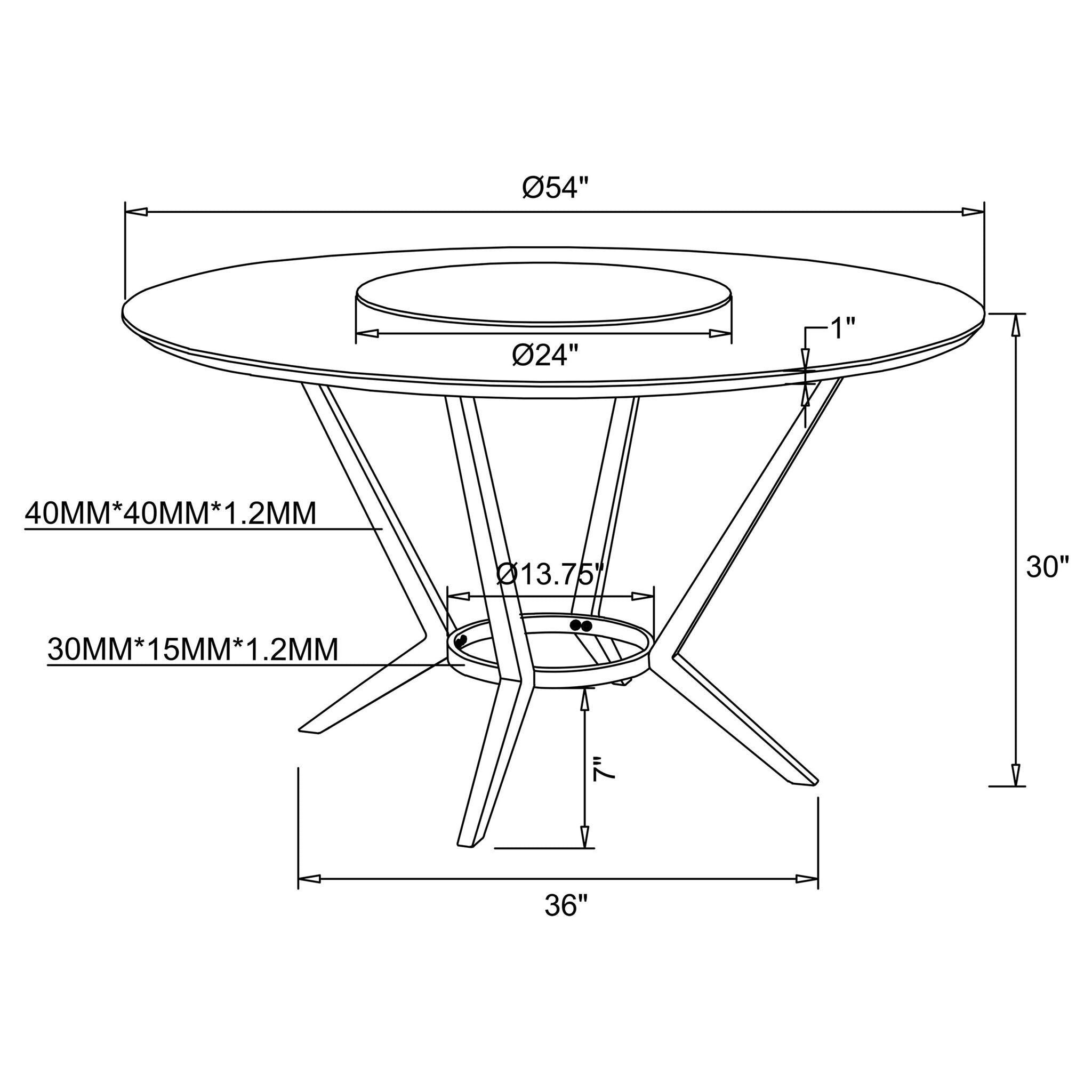 Anchor - Round Dining Table - Gloss White
