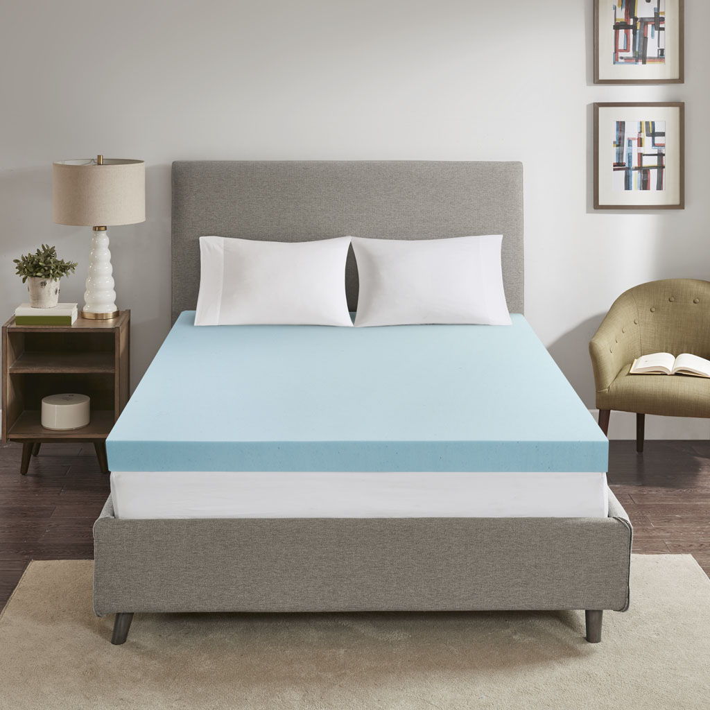 Gel Memory Foam Cover Mattress Topper With 3M Moisture Management - White