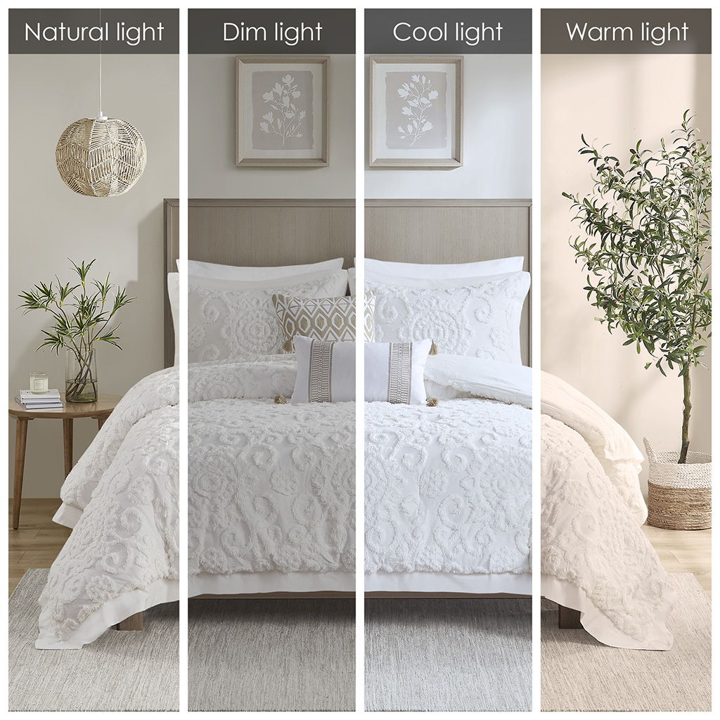Suzanna - King Comforter Mini Set - Ivory