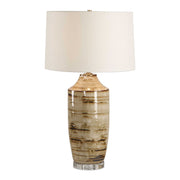 Schneider - Glazed Table Lamp - Brown / Beige