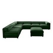 Modern (Set of 6) Modular Sectional Sofa With Storage Soft Cylindrical Design For Living Room - Green