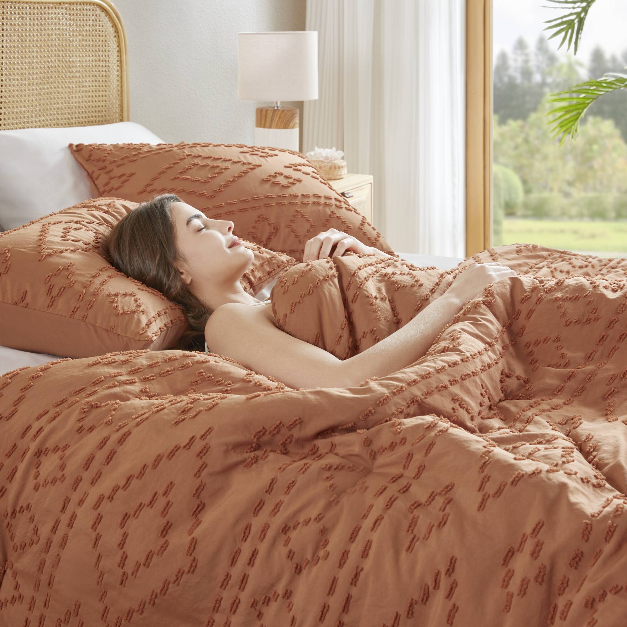 Gigi - Full/Queen Comforter Mini Set - Terracotta