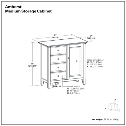 Amherst - Handcrafted Medium Storage Cabinet