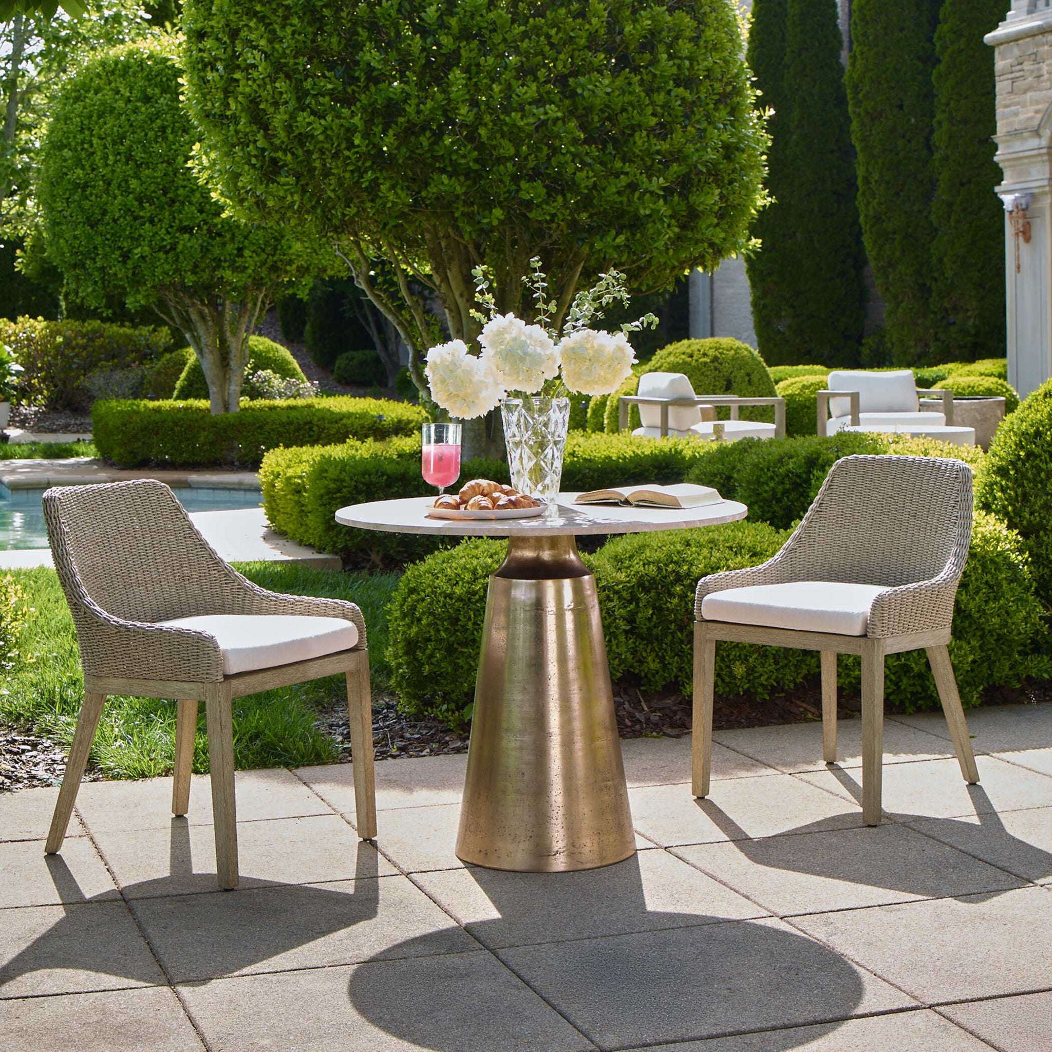 Midsummer - Indoor-Outdoor Bistro Table - Brass