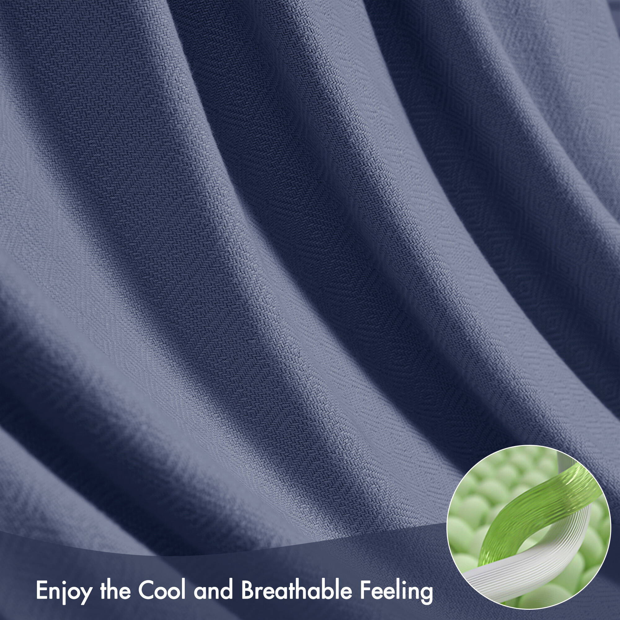 Bamboo Cotton - Full/Queen Rayon From Blanket - Navy