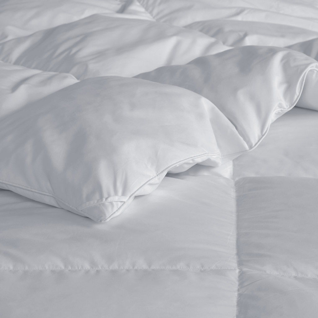 Heavy Warmth - Goose Feather and Down Oversize Comforter - Light Gray