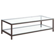 Natasha - 1 Shelf Coffee Table - Nickel