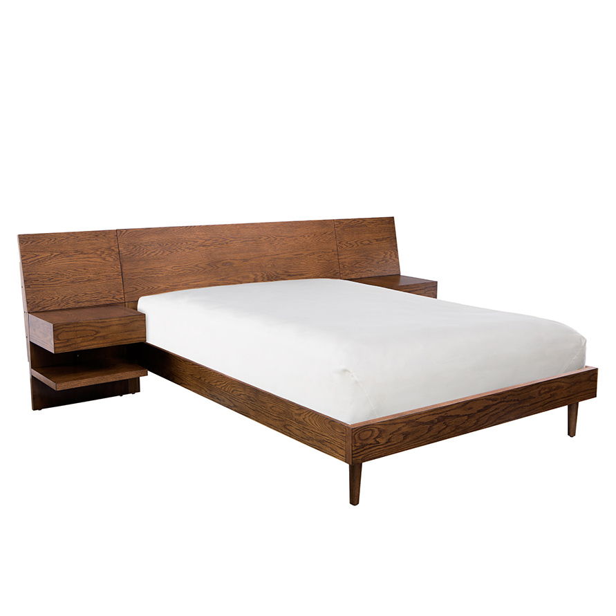 Clark - 3 Piece Bedroom Set (Queen Bed With 2 Nightstands) - Pecan
