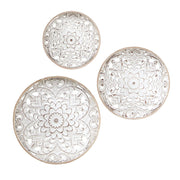 Medallion Trio - Wall Decor (Set of 3) - Natural / White