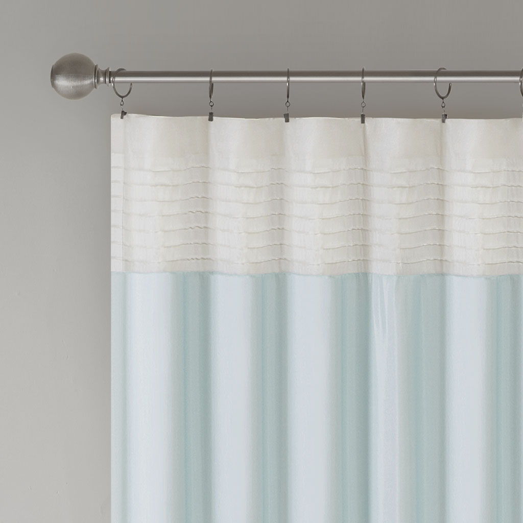 Amherst - Polyoni Pintuck Window Panel - Aqua