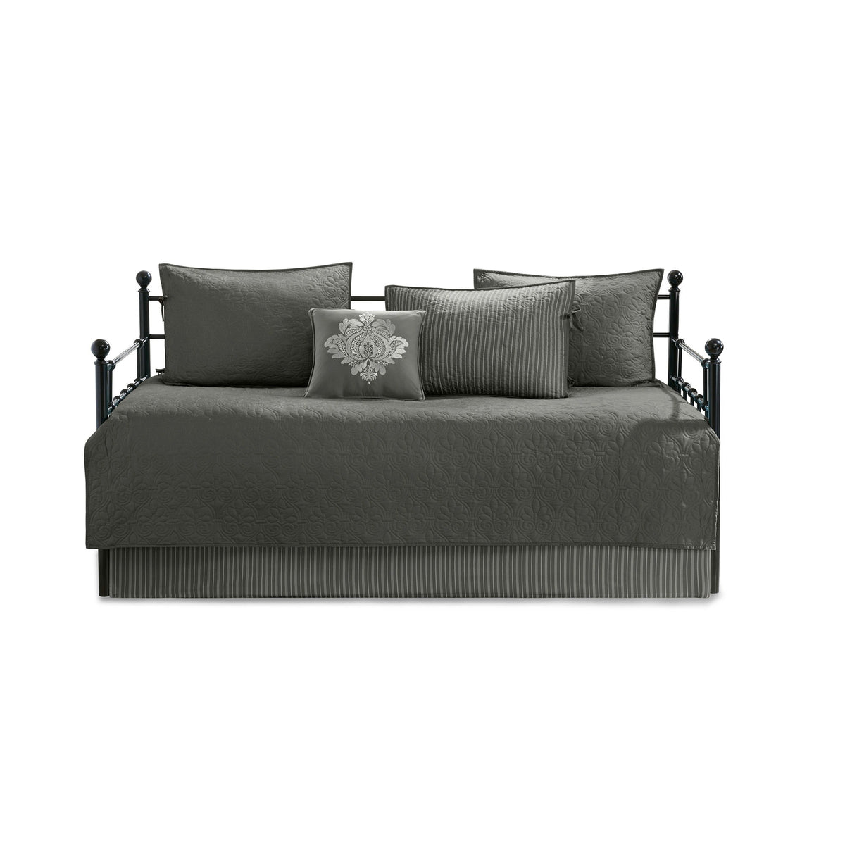 Quebec - Twin Reversible Daybed Cover (Set of 6) - Dark Gray