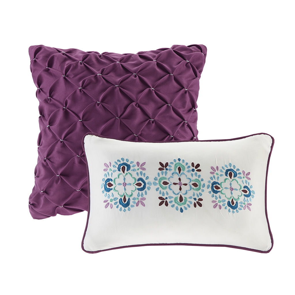 Joni - Twin Comforter Set - Purple