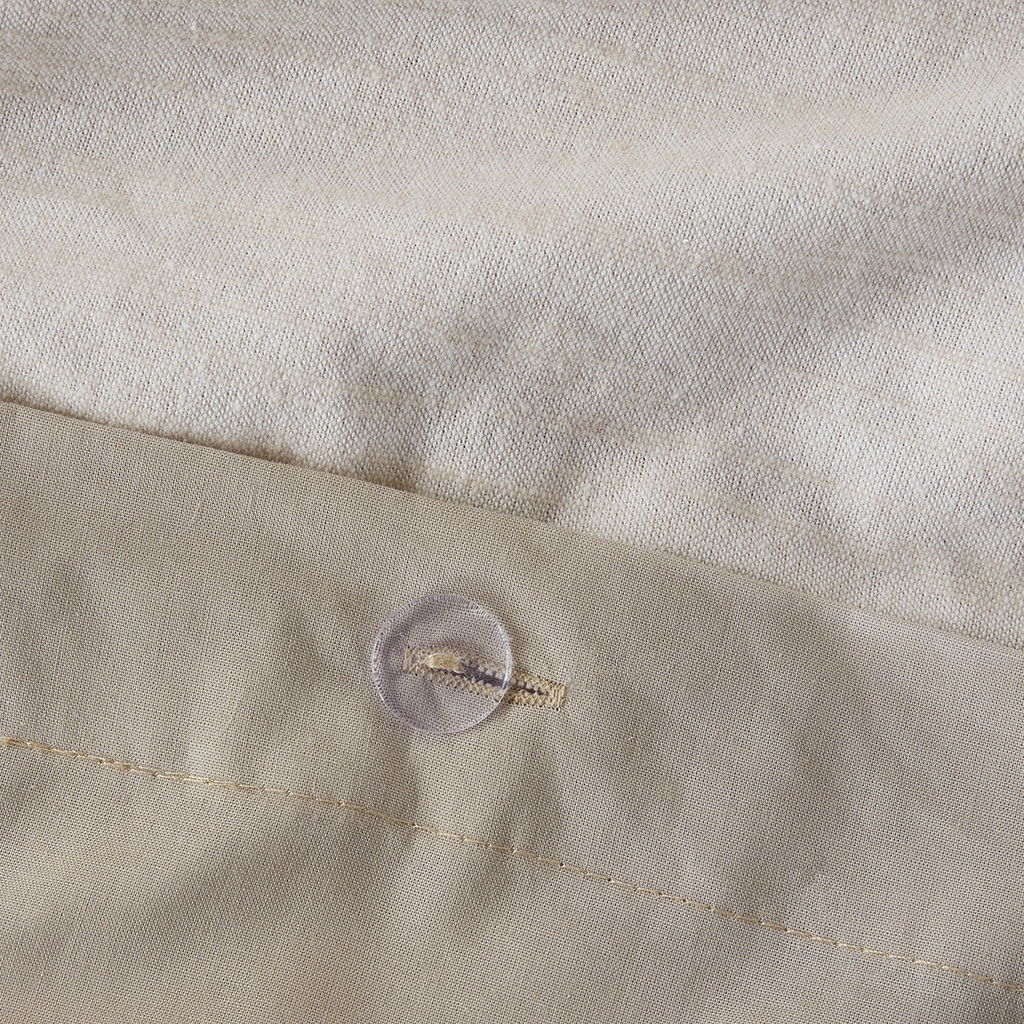Dover - 5 Piece Organic Oversized Comforter Cover Set W / removable Insert - Natural