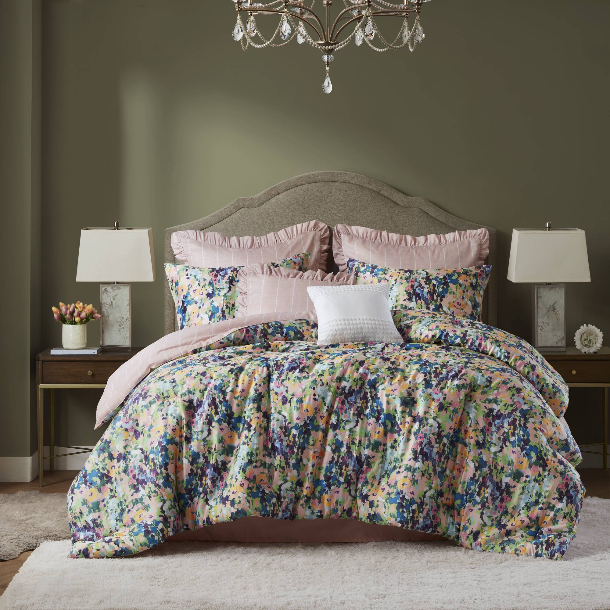 Ophelia - 8 Piece California King Comforter Set - Multi