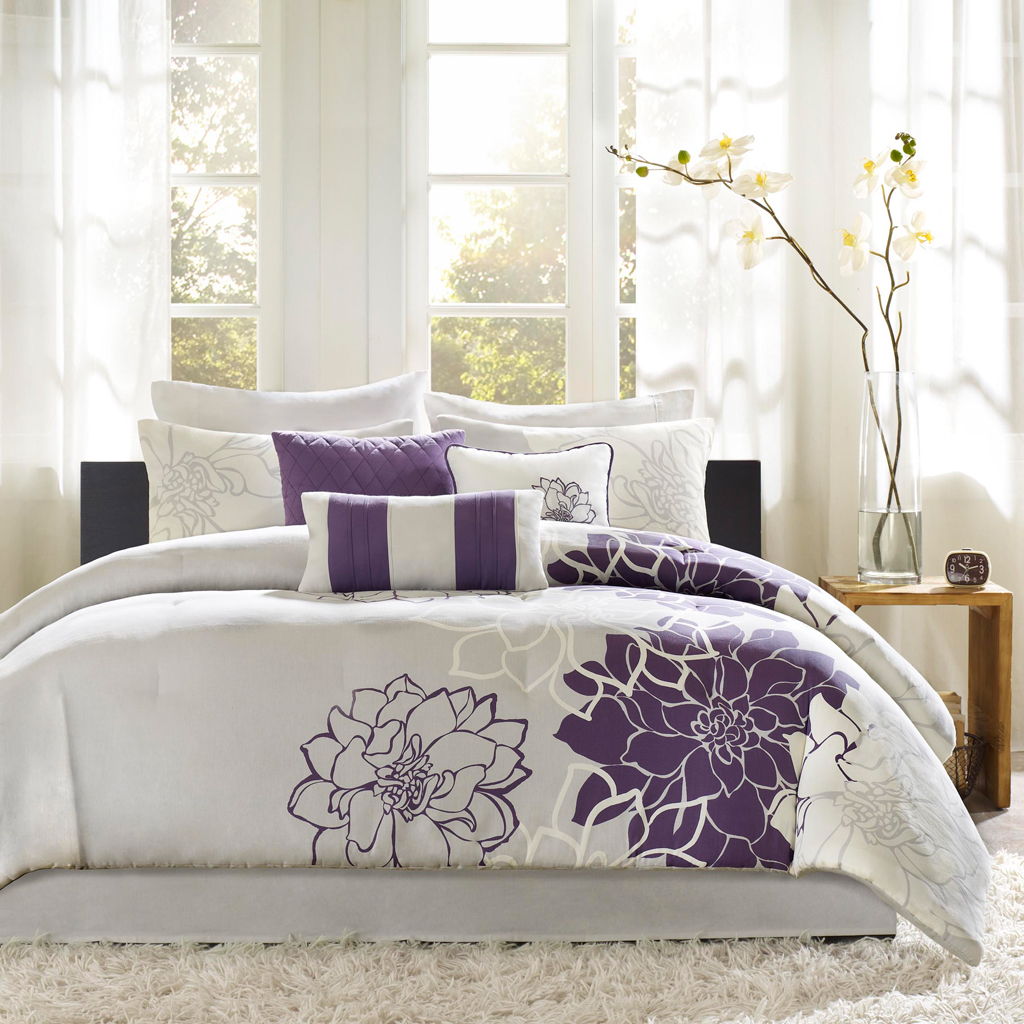 Lola - King Comforter Set - Purple