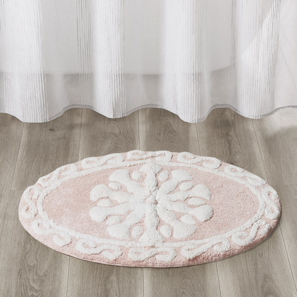 Casablanca - 25" Medallion Tufted Rug - Pink