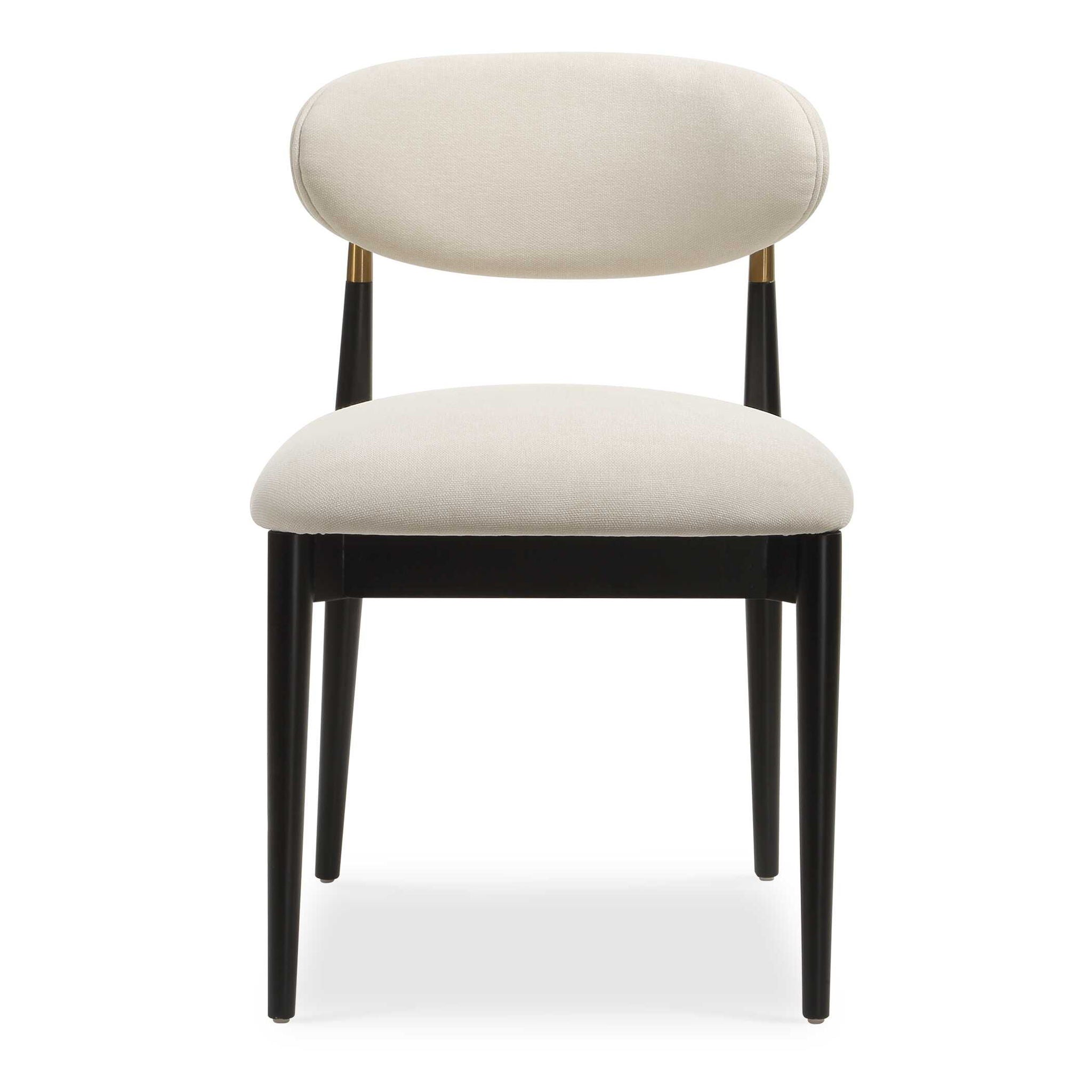 Moxie - Armless Dining Chair (Set of 2) - Black / Off White