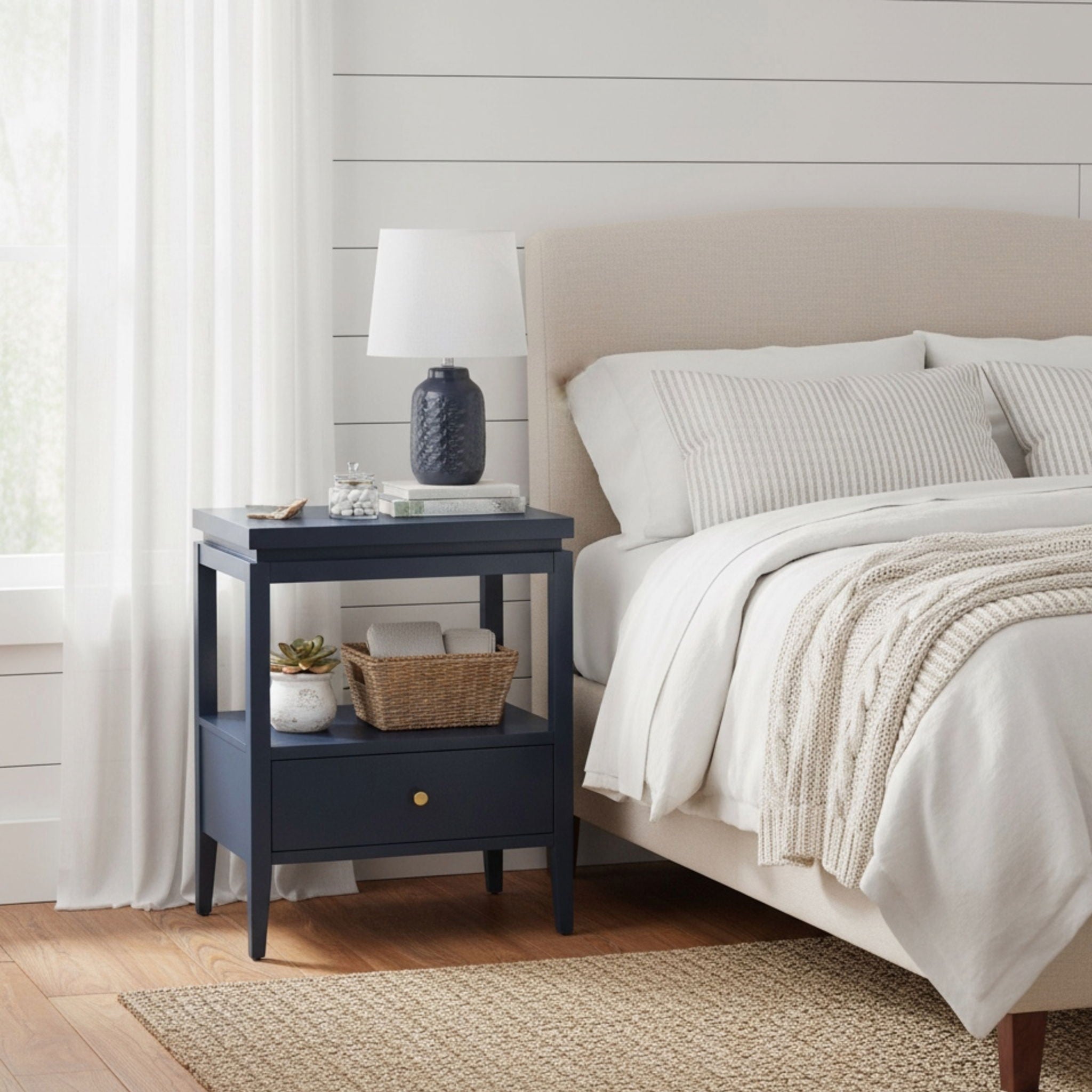 Olana -1 Drawer Nightstand With Floating Top Design