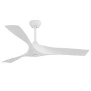 52" Ceiling Fan With Remote Control, Quiet Reversible DC Motor, For Indoor Outdoor Use - White