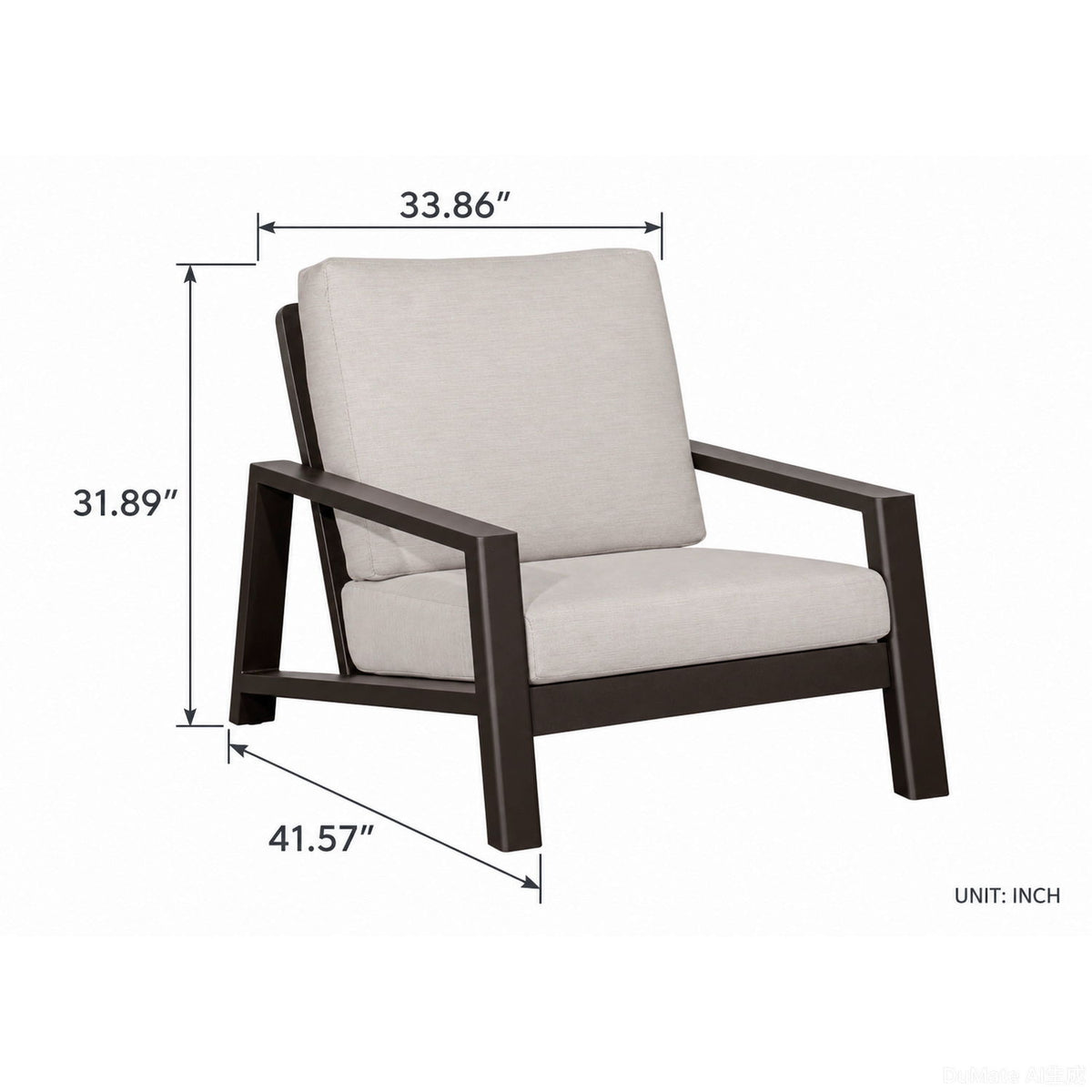 Verona - Seating 4 Pieces Set - Dark Espresso / Gray / Off White