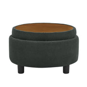 Storage Round Footstool Table Ottoman