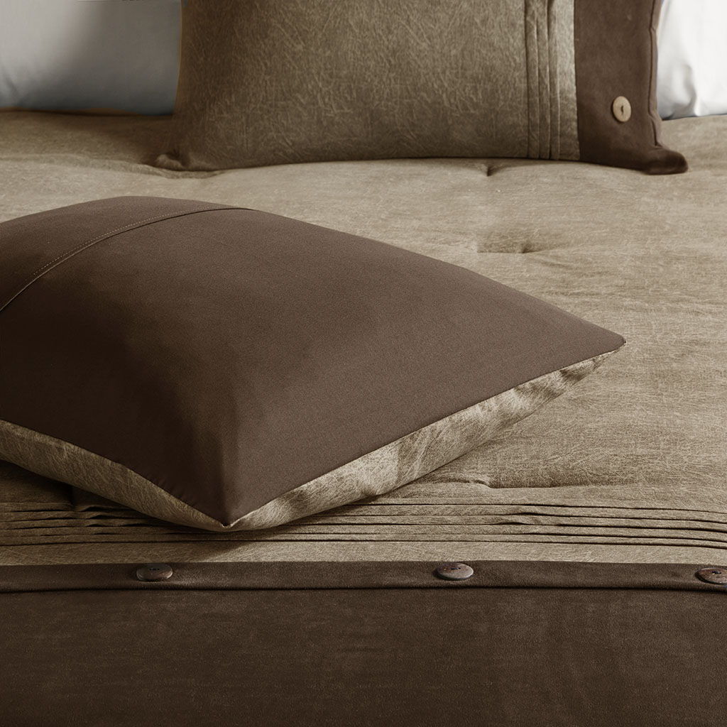 Boone - 7 Piece Comforter Set - Brown