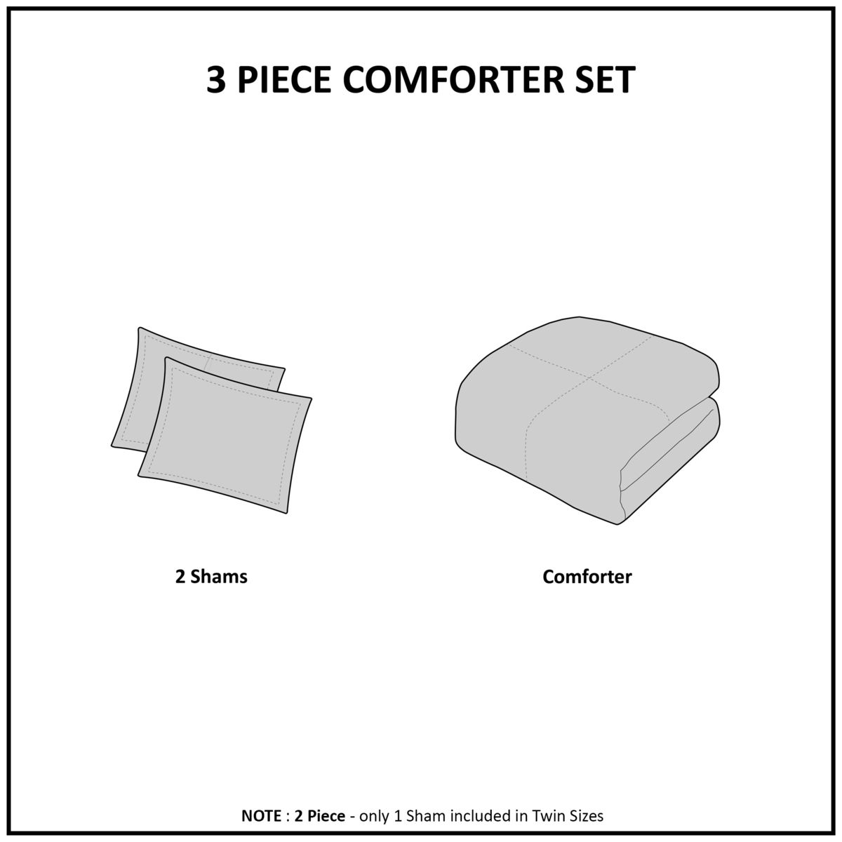 Arctic - King Down Alternative Comforter Mini Set - Gray