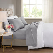 600 Thread Count - Full Cooling Blend 4 Piece Sheet Set - Gray
