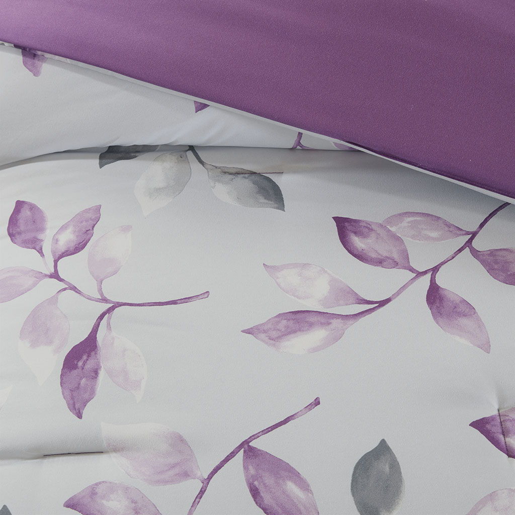 Lafael - King Complete Comforter And Sheet Set - Purple