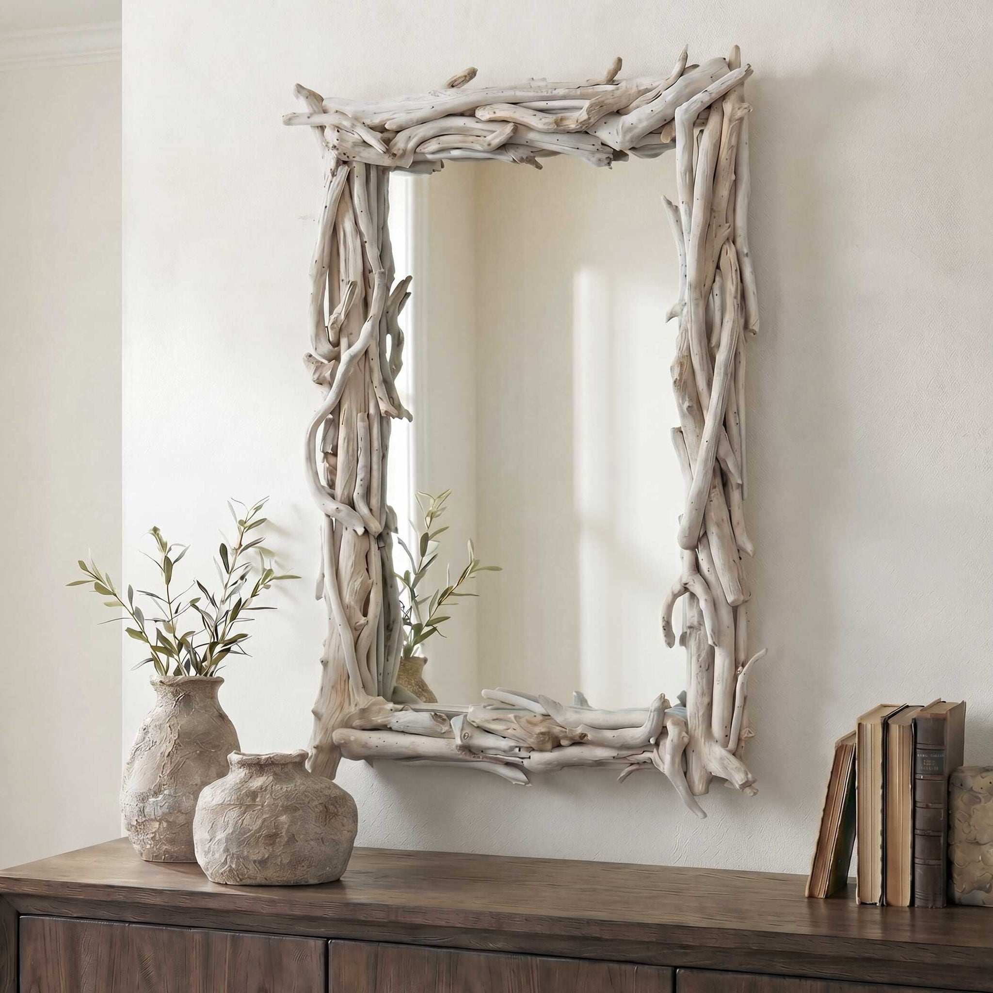 Rooted - Reflection Mirror - Bleached Teak