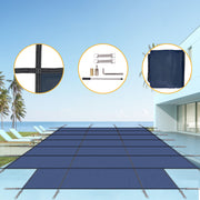 16 X 32 Ft High Strength Pool Safety Cover For Inground Winter Swimming Pools With Center End Step