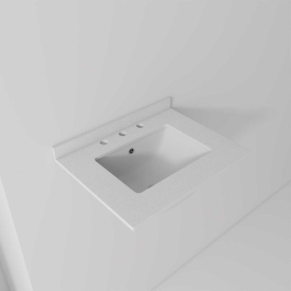Basin Sink, 0.6" Ultra Thin Profile, Triple Faucet Holes