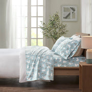 Cozy Flannel - Twin Long 100% Printed Sheet Set - Blue Polar Bears