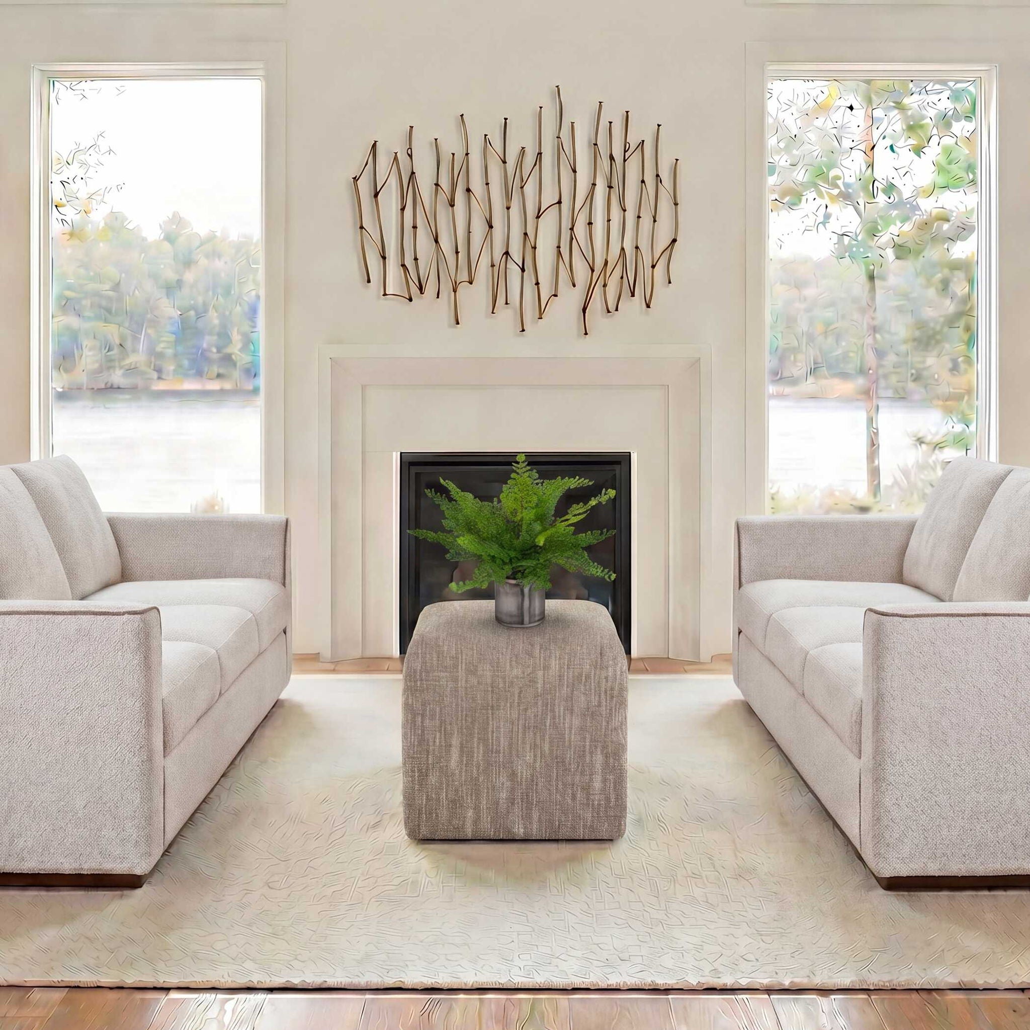 Nature's Rhythm - Metal Wall Decor - Gold