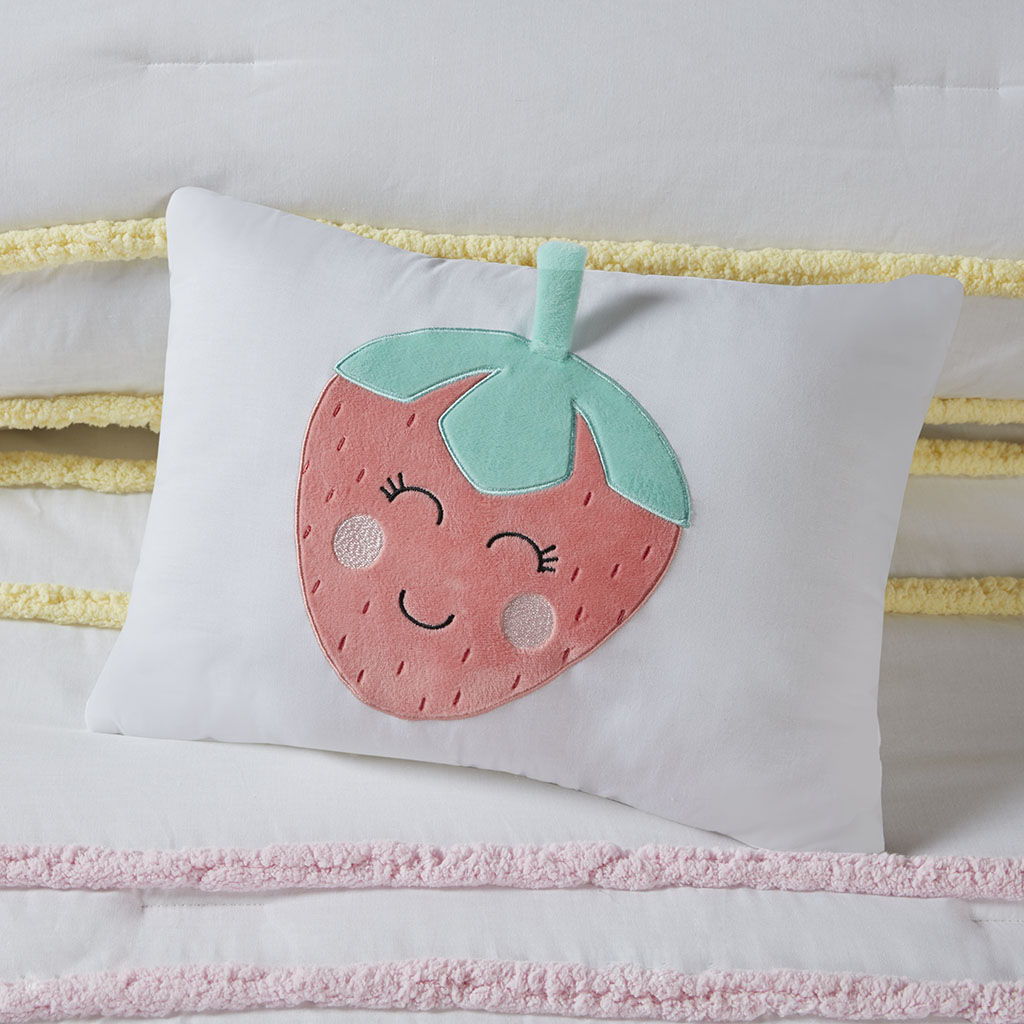 Haisley - Twin Comforter Set With Trim - Pink