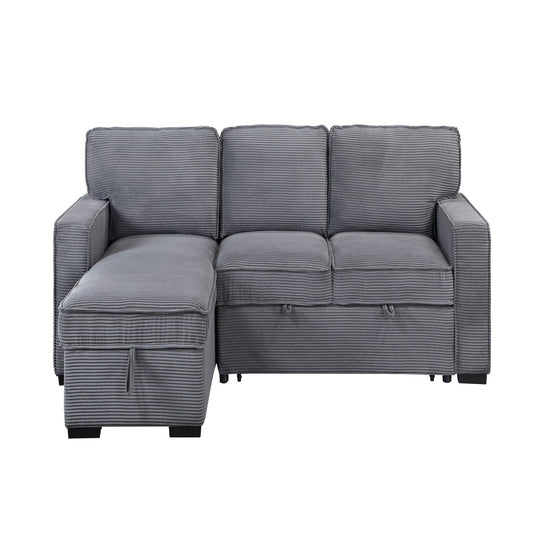 Territory - Pull Out Sofa Bed With Design - Dark Gray
