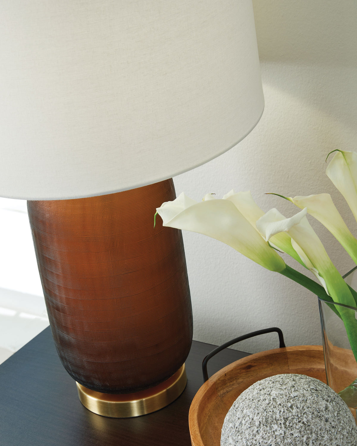 Farberman - Glass Table Lamp - Amber